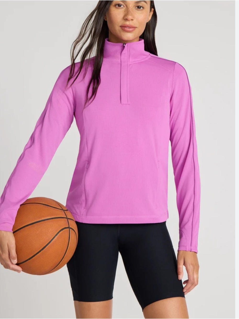Mondetta Quarter-Zip Performance Pullover size medium purple NWT